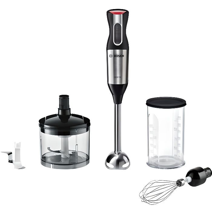 Mixeur à main - BOSCH MS64M6170 - 1000W - Noir Acier inoxydable