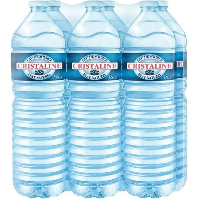 Eau de source CRISTALINE le pack de 6 bouteilles d