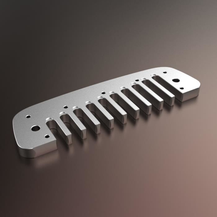 Accessoire D'instrument De Musique De Partie D'harmonica De Peigne En Alliage D'aluminium Pour