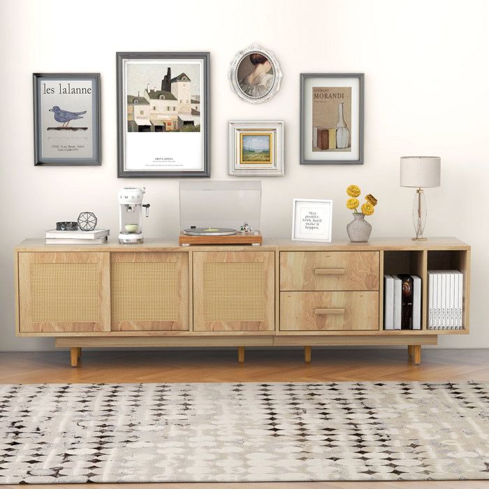 Armoire Extérieur Rotin KOMFOTTEU - Avec Plan De Travail Acacia - Rangement Jardin 90x53x86 Cm