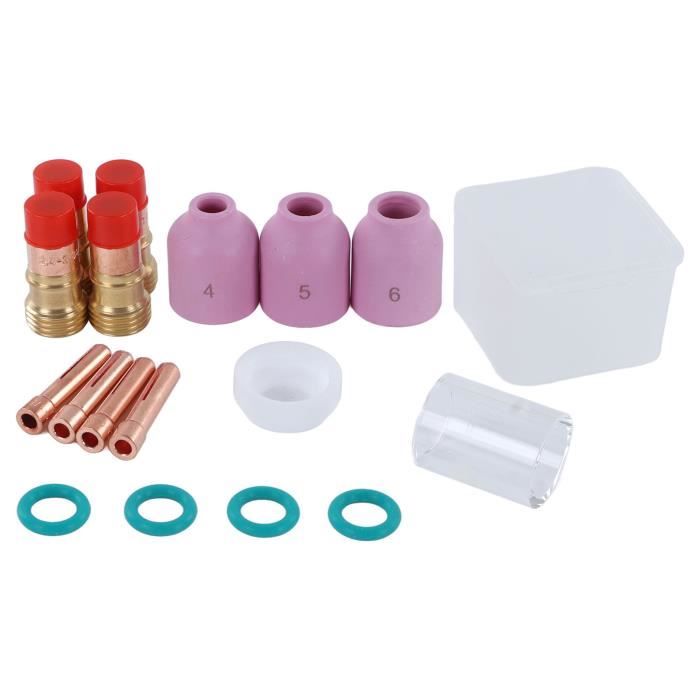 Kit De 7 Pièces D'Accessoires Pour Soudure TIG - Buses En Céramique, Collet, Lentille De Gaz Pour Torche WP17/18/26