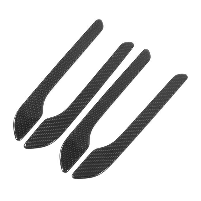 Garnitures De Poignée De Porte En Fibre De Carbone - Autocollants Pour Jeep Wrangler JL 2018-2023 - Protection Et Décoration (noir Carbone)