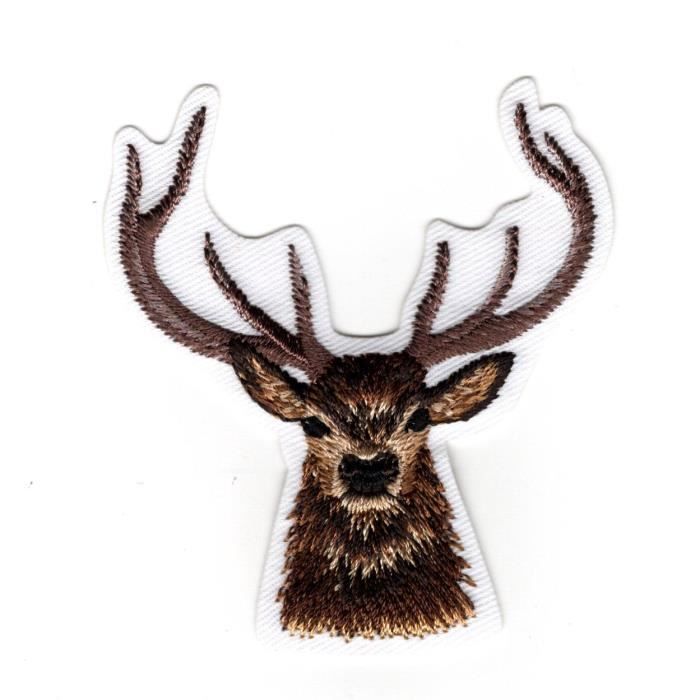 Ecusson Thermocollant Ours De Noël Cadeau 5 X 5,50 Cm