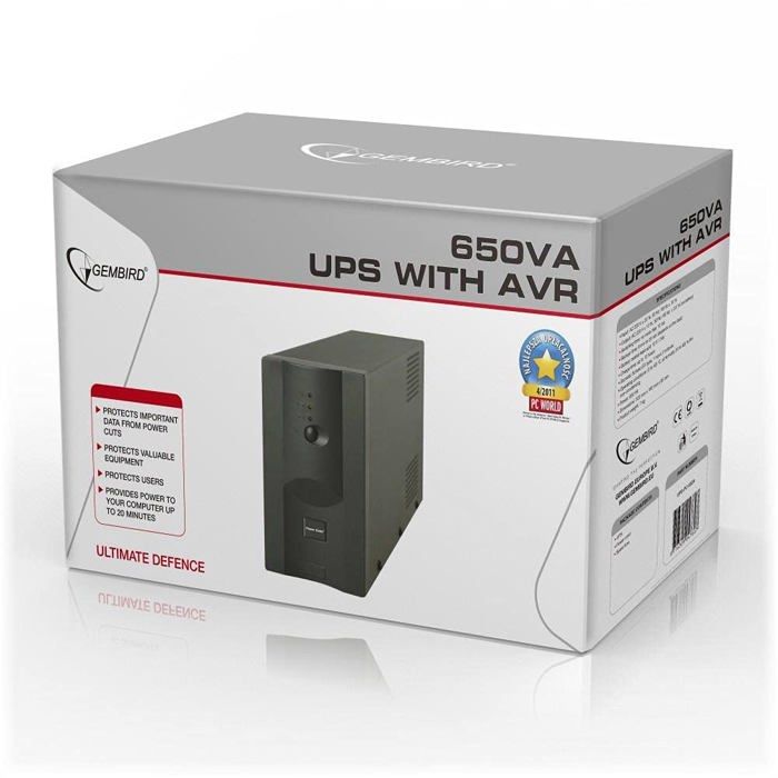 Onduleur – Gembird – UPS-PC-652A – Technologie VRLA – Design compact – Protection contre les surtensions