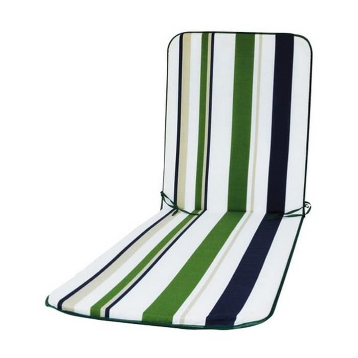 Coussin De Transat Jardin Privé - Motif Flocons électro, Cumin, Déperlant