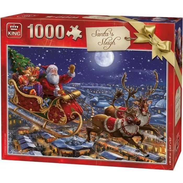 Puzzle traîneau du Père Noël 1000 pièces - Cdiscount Jeux - Jouets