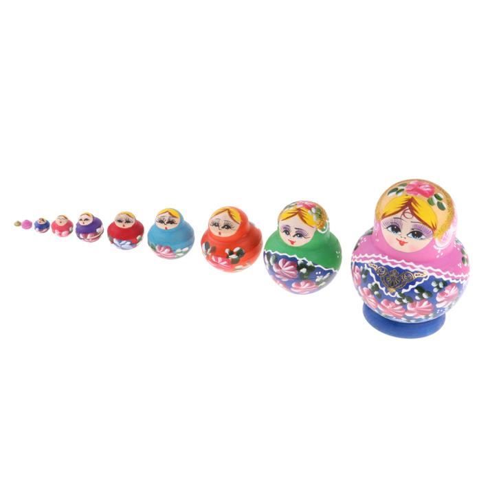 Poupées Gigognes Russes De Noël - Lot De 5 En Bois, Thème Père Noël, Décoration Ou Rangement - 10