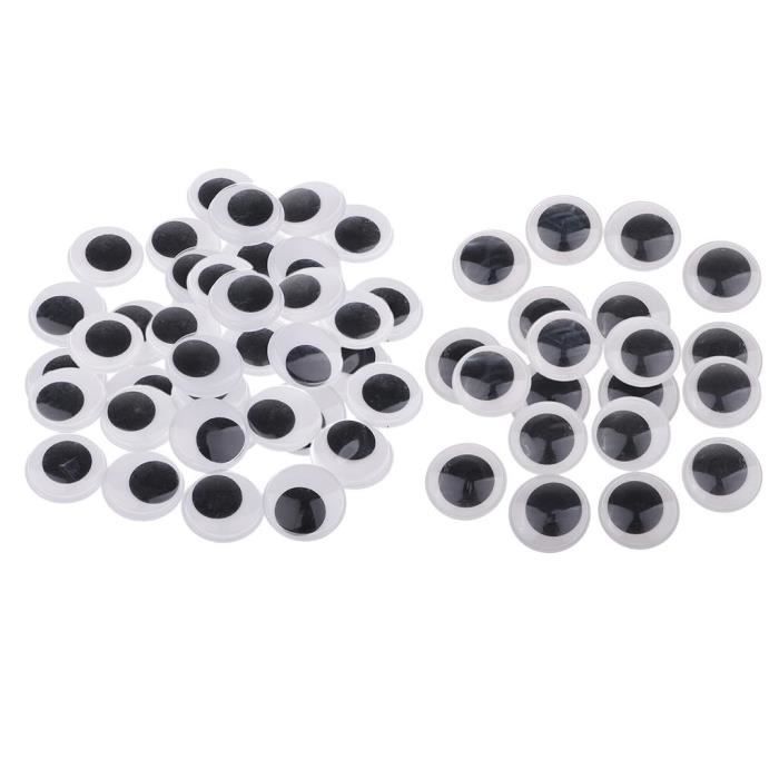 500 Yeux Gigognes Autocollants 4-12mm - Pour Bricolage, Déco Jouets, Scrapbooking, Stimuler Créativité Enfants