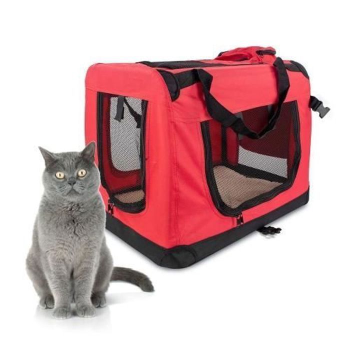 Meilleurs prix pour Sac de Transport pour Chat Chien Mobiclinic Balú Sac de Voyage Animaux de Compagnie Max. 10 kg Pliable Taille M Rouge