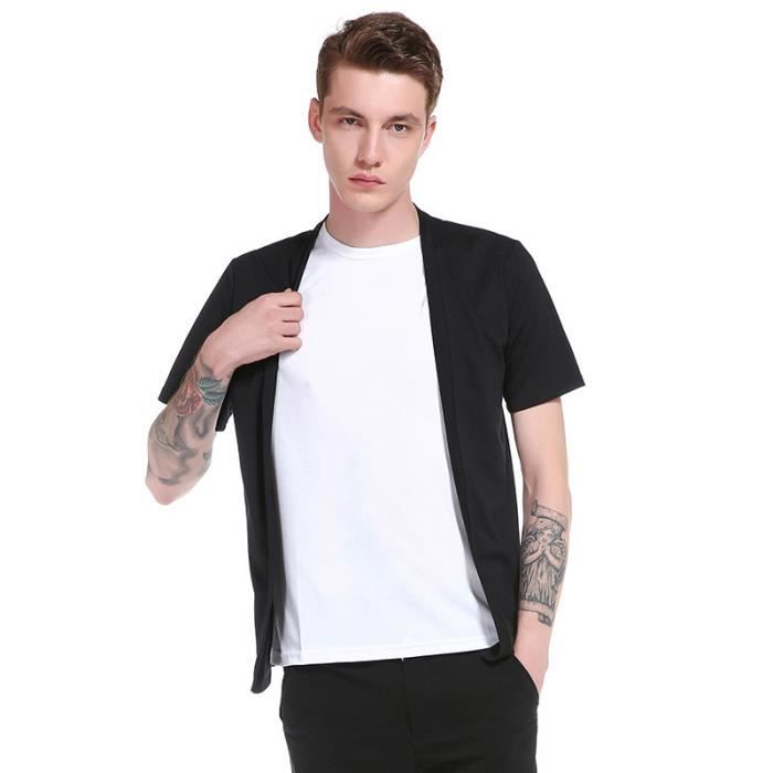 cardigan manche courte homme