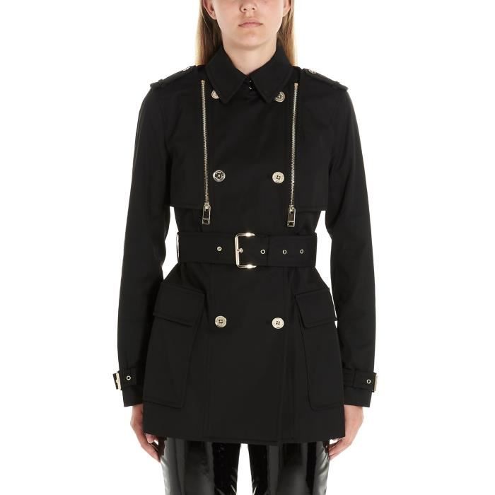 MU92J02X36001 NOIR COTON TRENCH COAT 