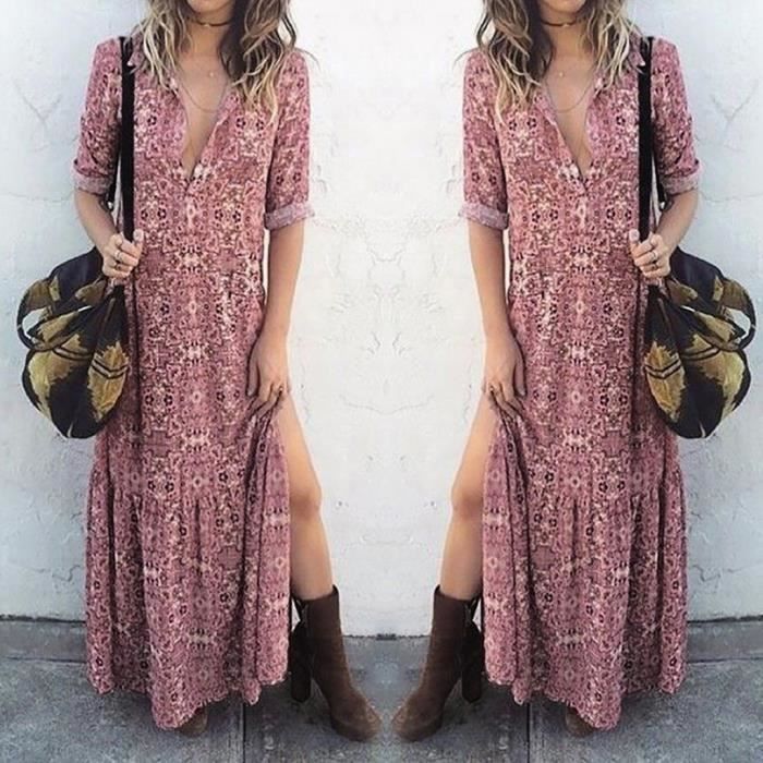 Oversize Femme Col Rond Manche Longue Ceinture Loose Casual en vrac Robe Dresse Oversize Femme Col Rond Manche Longue Ceinture Loose Casual en vrac Robe Dresse