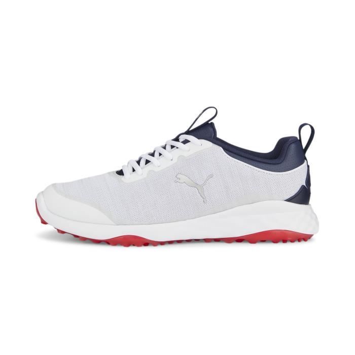 Chaussures de golf de golf sans crampons Puma Fusion Pro - white/navy/for all time red - 42