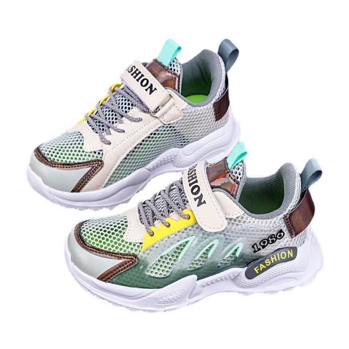 Baskets Garcon Fille en maille Respirant Confortable Pour Enfant 7 12 ans Gris Cdiscount Chaussures