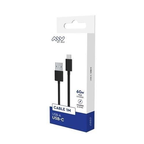 MYWAY CABLE USB-A USB-C 1M NOIR