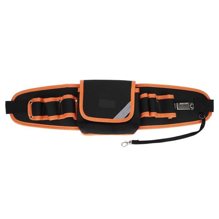 Tissting Pochette à Outils Avec Ceinture De 1,2 M, Bord Noir, Tissu