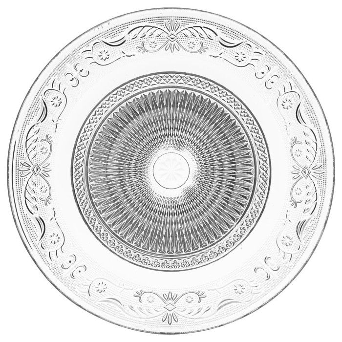 Lot de 6 Assiettes Plates Renaissance 29cm Transparent