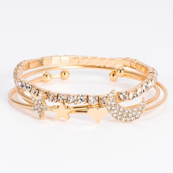 RMEGA Ajustable Bijoux Bracelet Pour Femme Mariage et Zircon Saint Valentin Noel Anniversaire