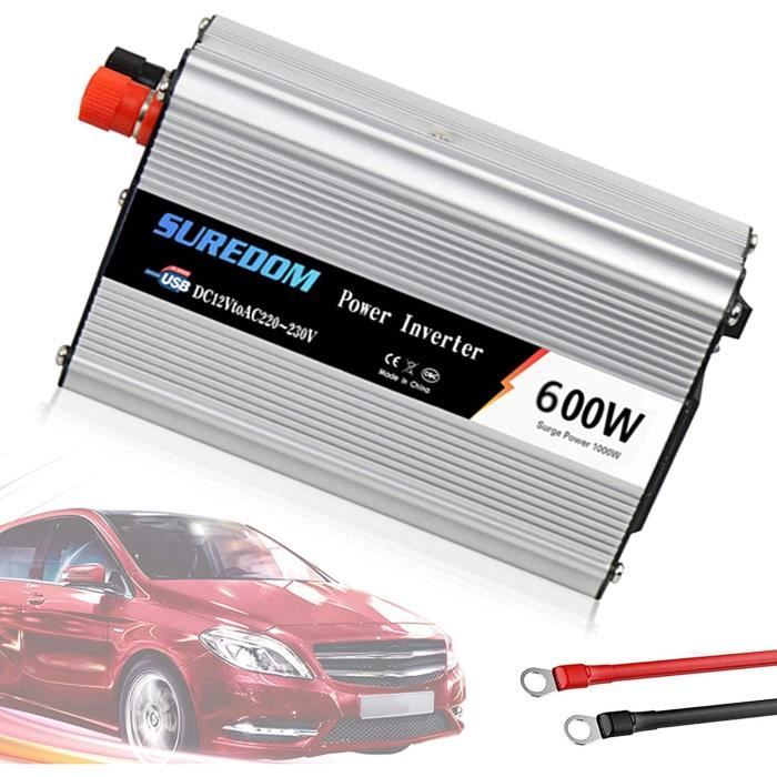 Onduleur Sinusoïdal Modifié Camping Convertisseur 300W XWJNE 12V/230V - 2 USB-A, 2 USB-C, Prise Allume-cigare Alimentation Camping Car