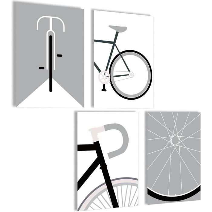 Bauhaus Lot De Posters Décoratifs Pour Vélo Pour Chambre À Coucher