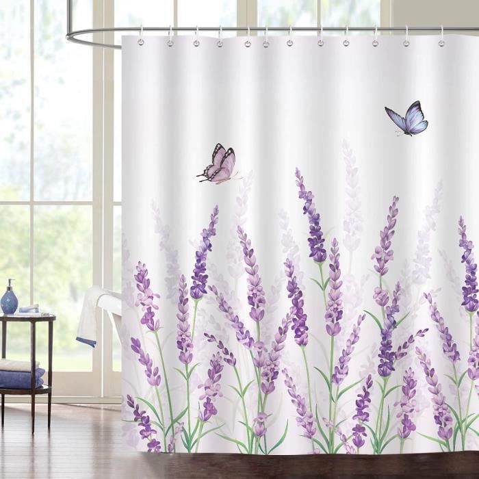 Rideaux de Douche Tissu 3D Fleurs Imperméable Lavable Bain Rideaux Rideaux de Douche Tissu 3D Fleurs Imperméable Lavable Bain Rideaux