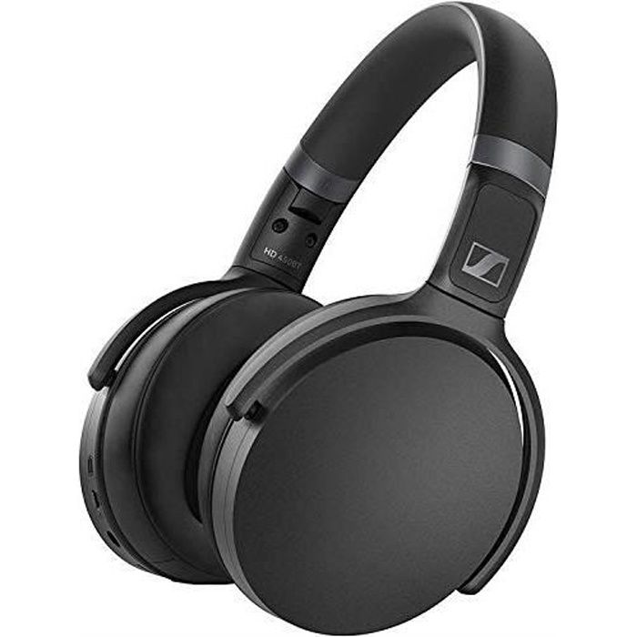 Casque sans fil - Sennheiser - HD 450BT - Réduction active du bruit - Noir - Sur-oreille Casque sans fil - Sennheiser - HD 450BT - Réduction active du bruit - Noir - Sur-oreille