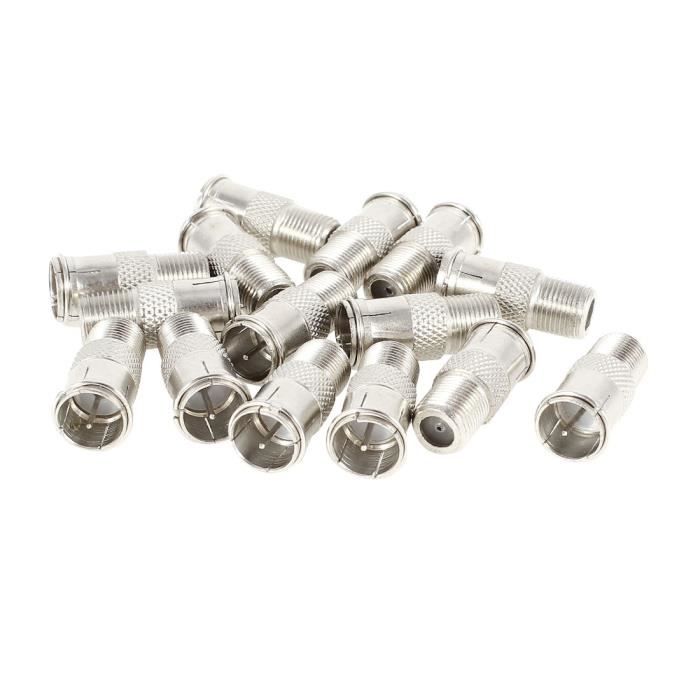 Sourcingmap 5/ pcs argent/é BSP F Femelle vers PAL Femelle Jack RF Coaxial Adaptateur connecteur
