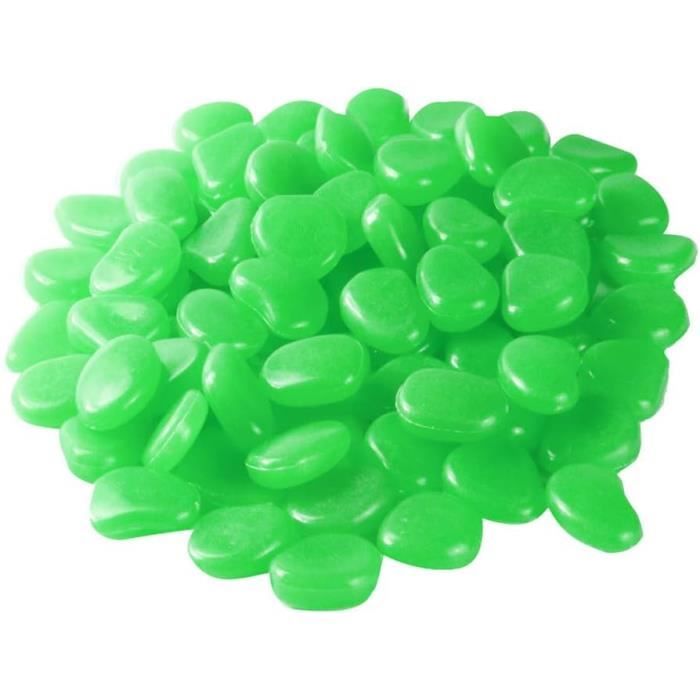 200 Pierres Lumineuses Galets Rose - Cailloux Brillants Dans Le Noir Pour Jardin, Allée Et Décoration