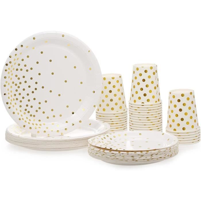 Kit Vaisselle Jetable Halloween Pour 16 Personnes - Assiettes, Gobelets, Serviettes - Motifs Squelettes, Citrouilles - Noir