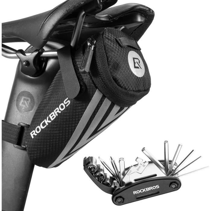 Sacoche Selle Vélo ROCKBROS 0,5L - Mini Sac Arrière Réfléchissant
