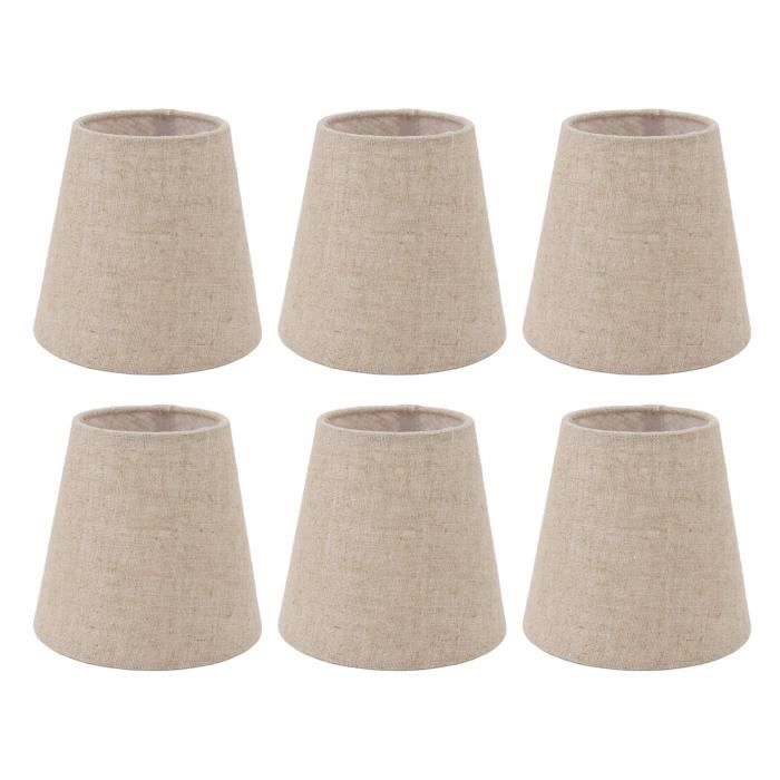 Abat-jour - SURENHAP - Petit abat-jour en lin - 6 pièces - E14 - Style classique intemporel