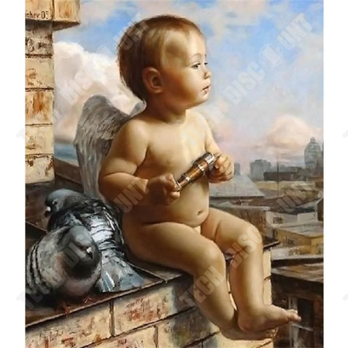 Figured'Art Peinture Par Numéros Lion Et Lionne - Kit Complet 40x50cm - Toile Sans Châssis - Loisir Créatif