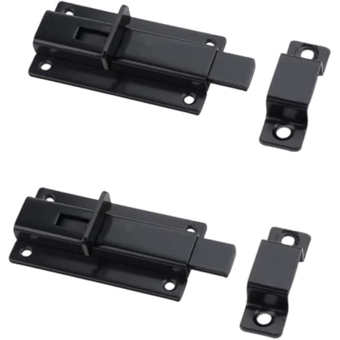 Verrou Ou Targette Noire Pour Porte - Gros Modèle - Occasion - Bricolage