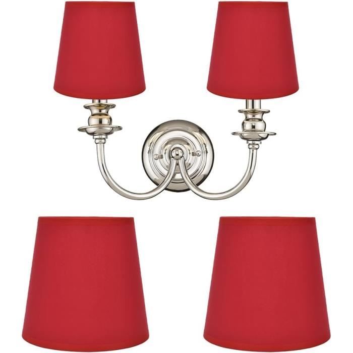 Lot De 6 Abat-jour En Tissu Style Baril Vintage – Pour Lampes E14, Diam. 11,9/15,7 Cm, Hauteur 14 Cm – Idéal Lustre, Applique, Lampe De Table (marron)