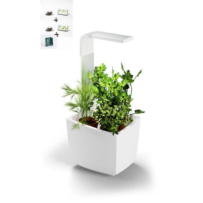 Potager D Interieur Connecte T3 Led Blanc Kit Graines Et