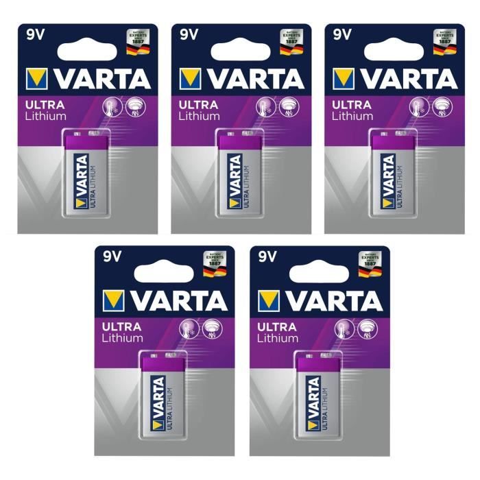 Lot de 5 Piles ULTRA Lithium E-Block 9V 6122 - Cdiscount Jeux - Jouets