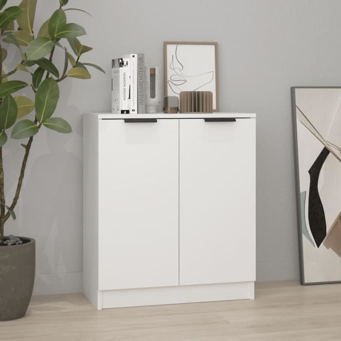811061 vidaXL Buffet Blanc 60x30x70 cm Bois dingénierie