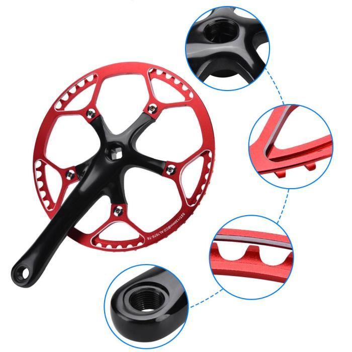 Pédalier Vitesse Unique Route Pliant BMX Pédalier Carré Vélo Avec Plateau 36T - 170 Mm, BCD 104 Mm, Alliage Aluminium Pour VTT Et Vélo Route Plateau Alliage Aluminium Léger Pédalier Vitesse Unique Route Pliant BMX Pédalier Carré Vélo Avec Plateau 36T - 170 Mm, BCD 104 Mm, Alliage Aluminium Pour VTT Et Vélo Route Plateau Alliage Aluminium Léger