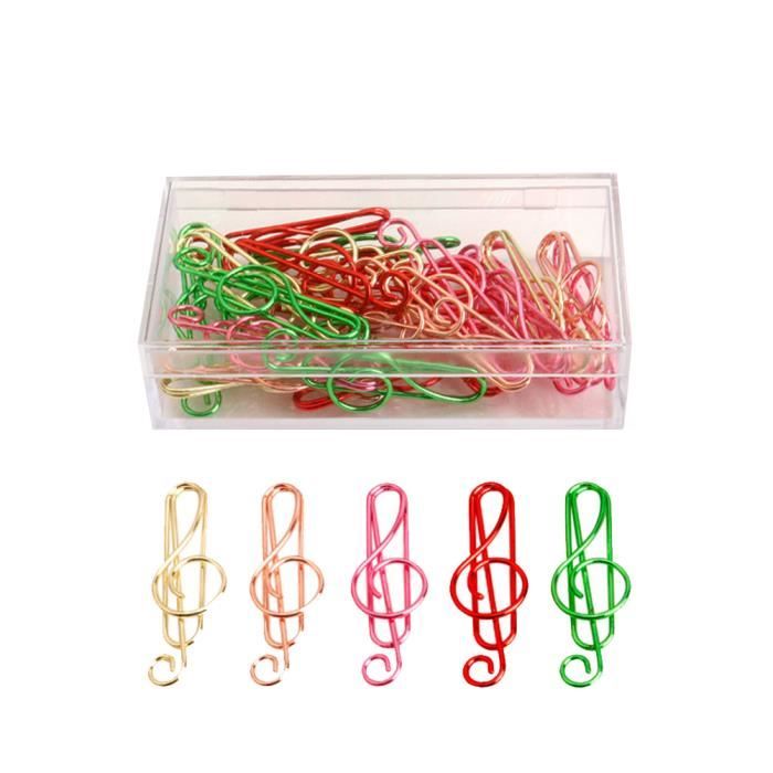25 PCS Trombones Musical Note Forme Galvanoplastie Mignon Coloré Signet ...