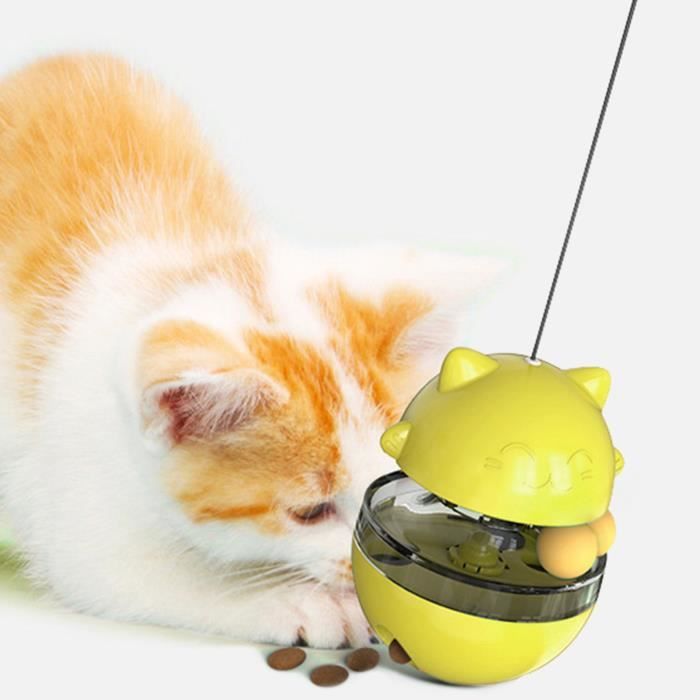Meilleurs prix pour Vvikizy Jouet boule pour chat avec fenêtre transparente - Distributeur de friandises lent - Jouet éducatif pour chat - Bâton de jeu