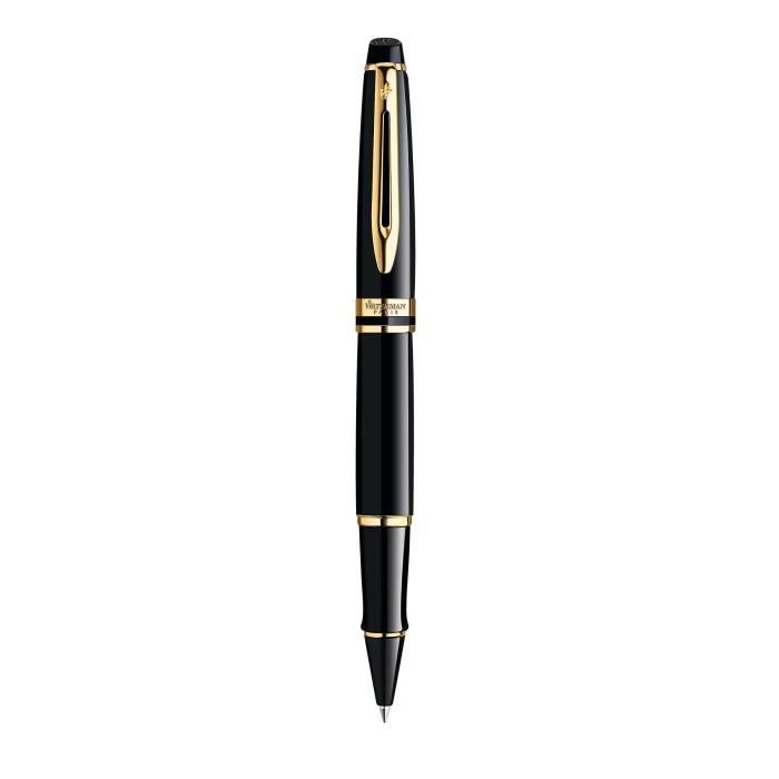 Parure Stylo Waterman Carène - Stylo à Bille Et Roller Laque Noir Bordeaux - Occasion