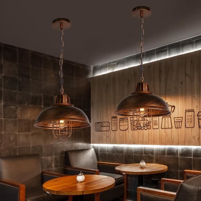 Lustre Suspendu Rétro Depuley 60W E14*6 - Lampe Élégante Hauteur Réglable Pour Salon, Restaurant Et Chambre