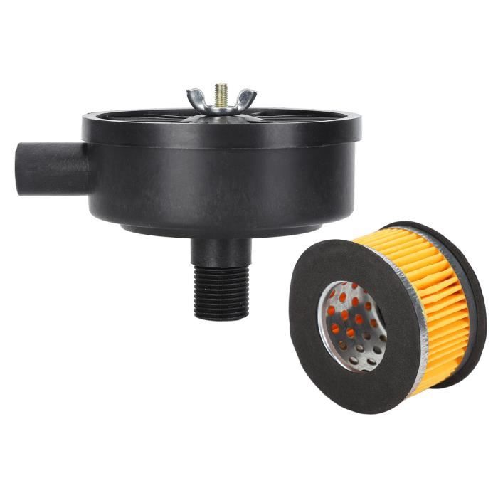Accessoire Compresseur à Piston Filtre à Air Et Silencieux 20mm Pour Compresseur - Réducteur De Bruit Et Filtration - Accessoire Compresseurs à Piston Silencieux Pompe à Air Noir