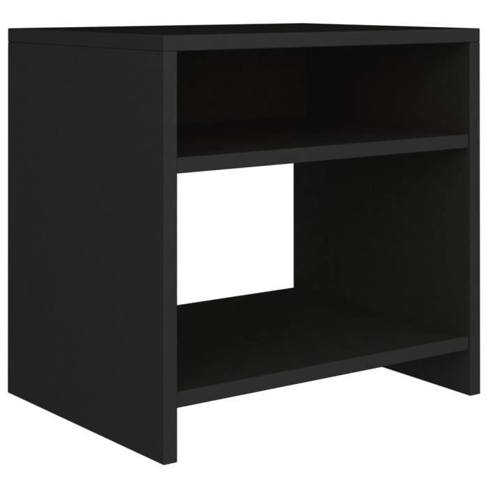 table de chevet noir 40x30x40 cm bois d'ingénierie hao-0f042101800011