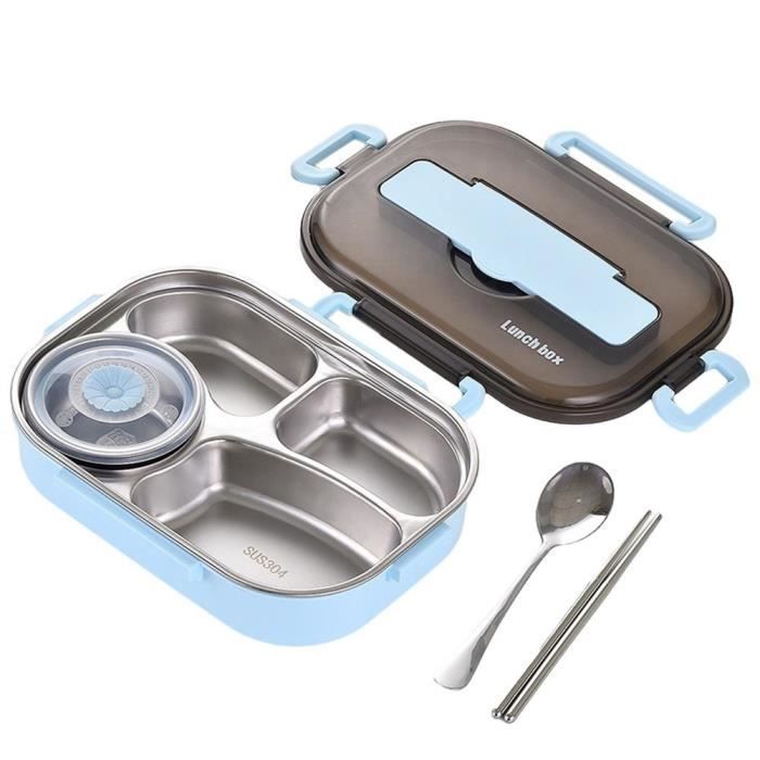 Bento en acier inoxydable à deux étages avec poignée, taille L – Bento&co FR Bento en acier inoxydable à deux étages avec poignée, taille L – Bento&co FR