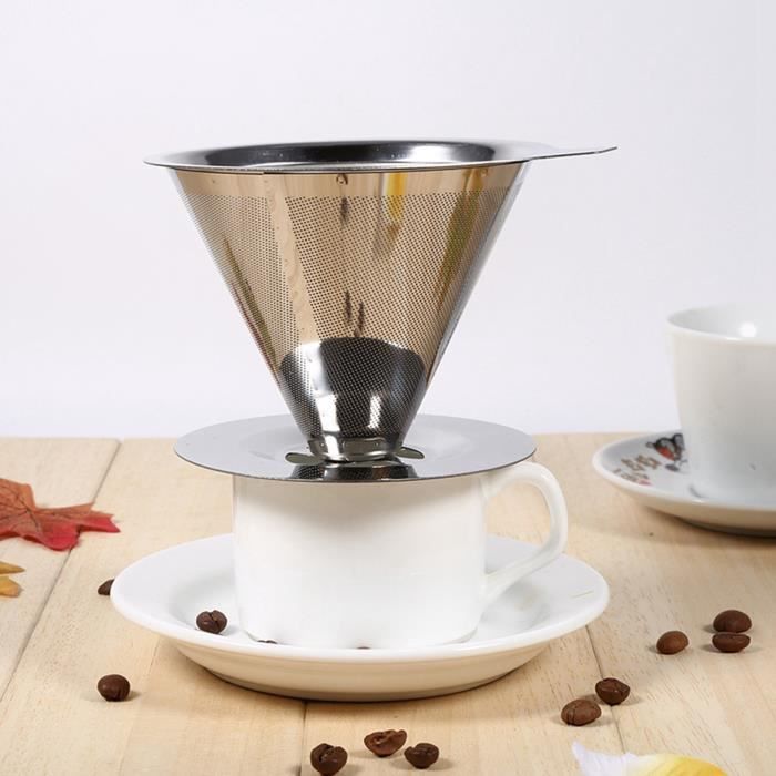 Filtre à café réutilisable, inox, pour 2-4 tasses