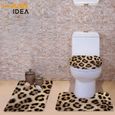 Abattant Wc,HUGSIDEA housse de siège de toilette moderne léopard, décoration 3D pour salle de bains, tapis de toilette - Type WHITE-1