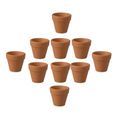 12 Pcs 3x3 cm Petit Mini Terre Cuite Argile Céramique Poterie Planteur Cactus Pots De Fleurs pour Plantes Artisanat Faveur De-1
