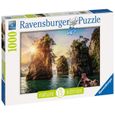 Puzzle 1000 pièces - RAVENSBURGER - Lac de Cheow Lan - Paysage et nature - Vert - A partir de 9 ans-1