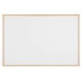Bi-Office Budget - Tableau Blanc Magnétique, 90 x 60 cm, avec 1 Marqueur et  2 Aimants, Tableau à Mémo avec Cadre en Bois et Surface en Acier Laqué :  : Fournitures de bureau